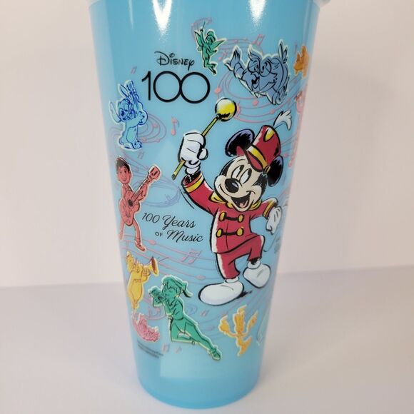 Disney Box Lunch 100 Years Music Sketch Plastic Cup Tumbler Color Changing 24oz - Picture 4 of 14